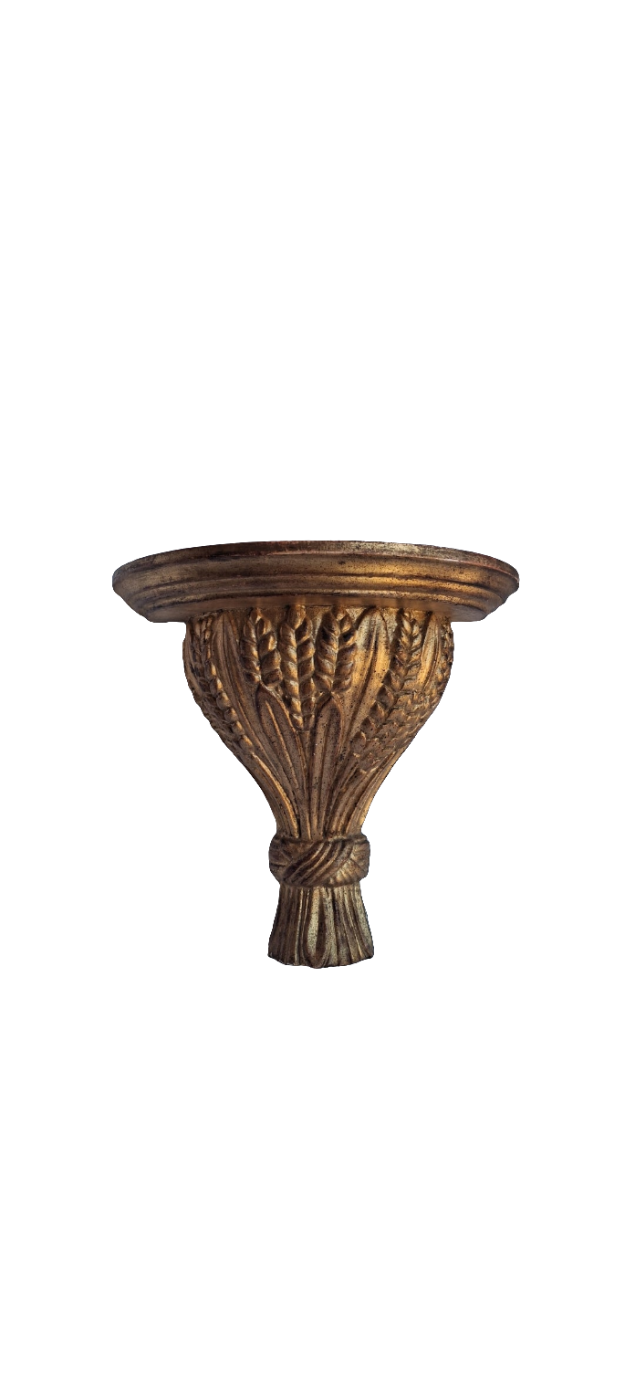 Mesola in legno scolpito e dorato