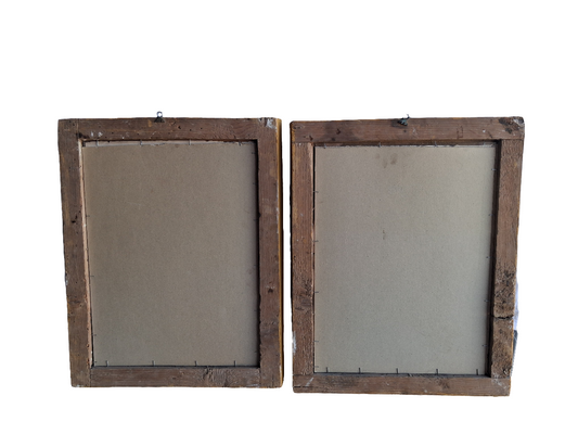 Coppia di cornici a canna ciaccata