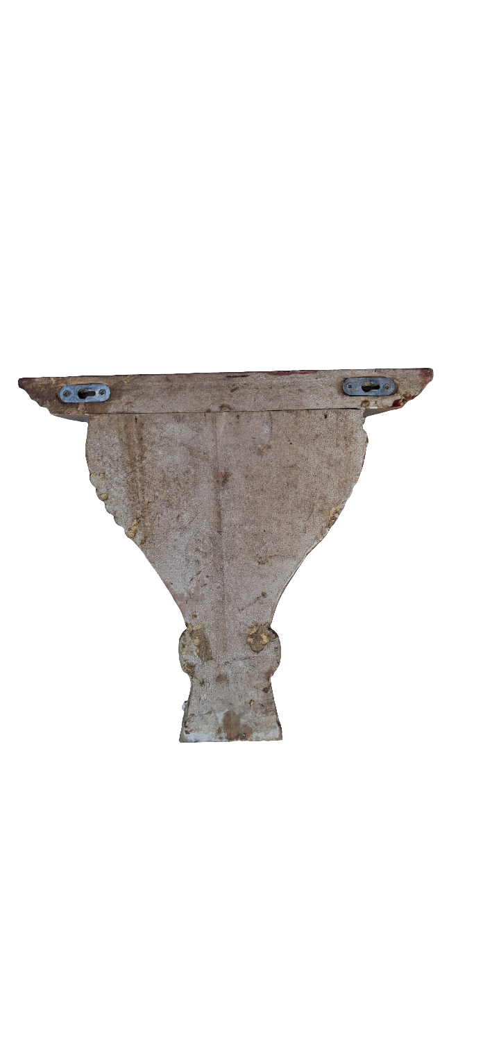 Mesola in legno scolpito e dorato