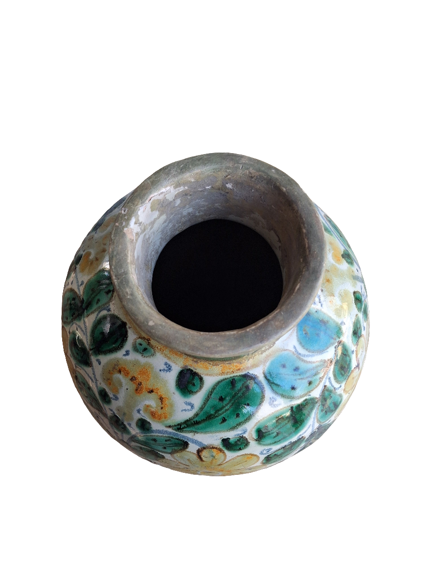 Antica boccia in maiolica