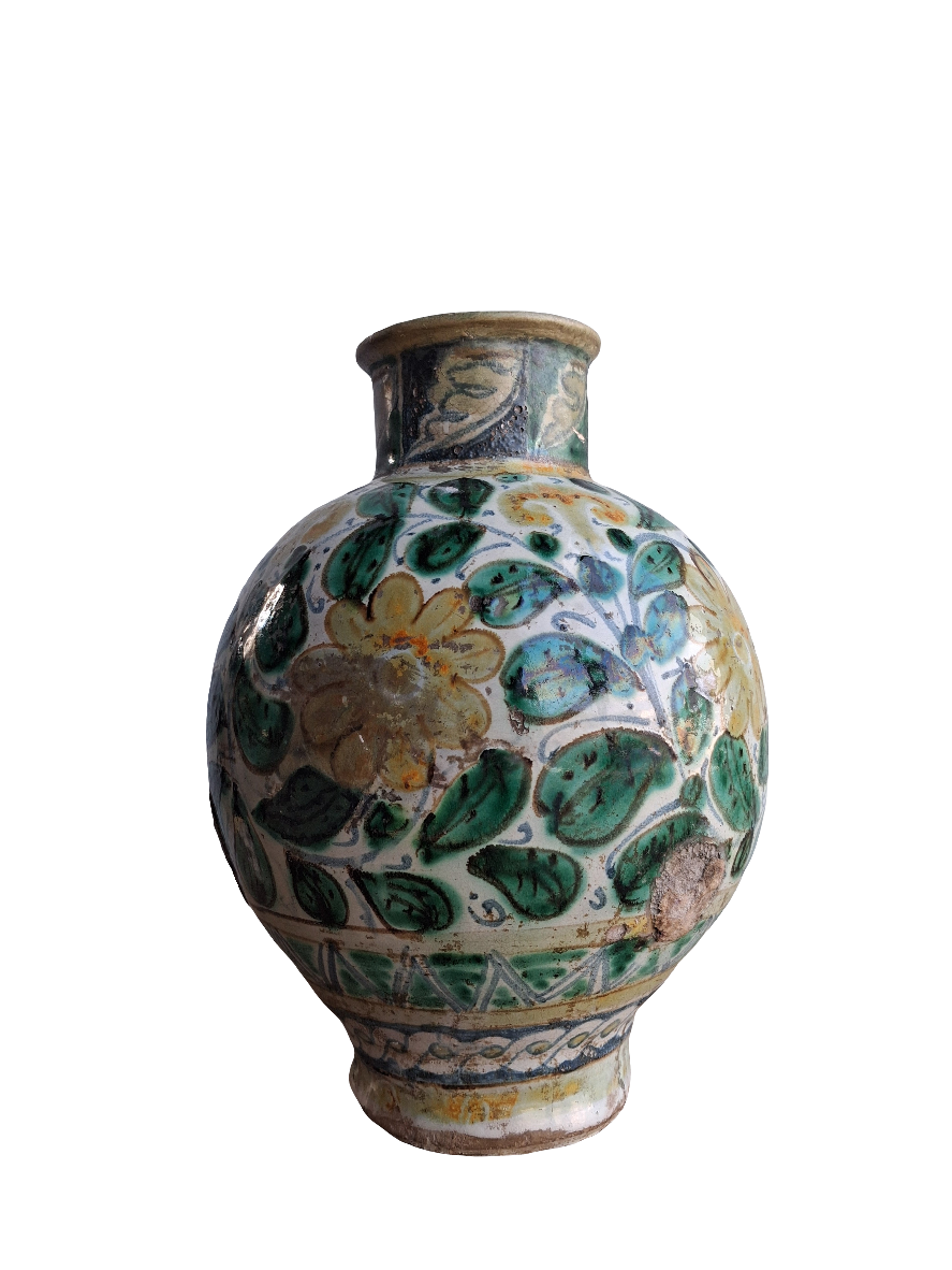 Antica boccia in maiolica