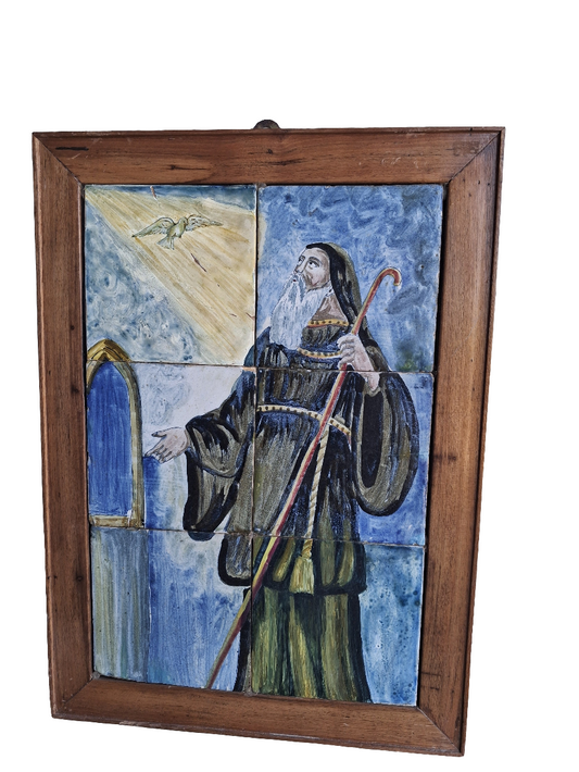 Pittura a freddo su mattonelle di maiolica decorate